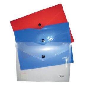 Mapa plastic A5 plic cu capsa, diverse culori Daco