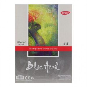 Bloc A4 acril 300g, 10 file, Daco