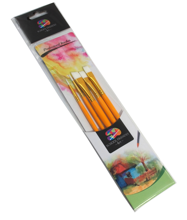 Pensule 5/set varf tesit profesionale, ScoolFriendly