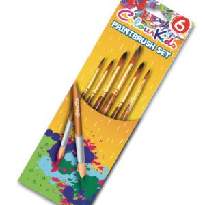 Pensule 6/set varf ascutit, ColourKids