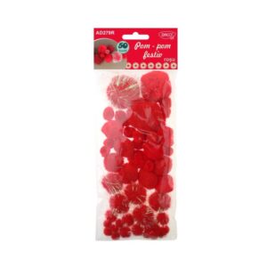 Pom pom festiv rosu Daco AD279R
