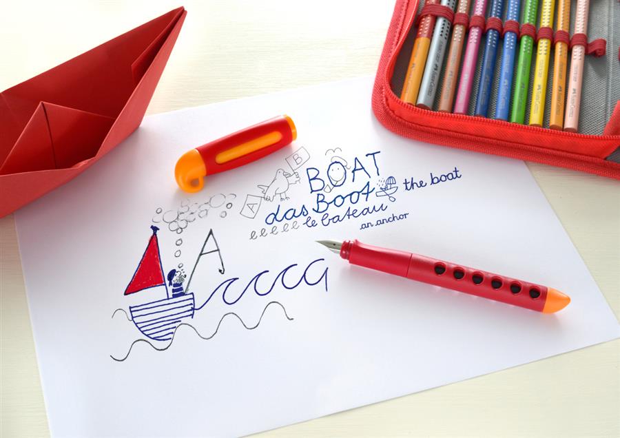 Stilou scolar, diferite culori Scribolino Faber-Castell