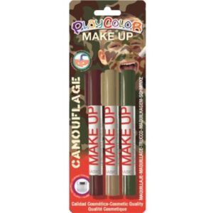 Set tempera solida pentru picturi pe fata, 3 cul/set Dunsa