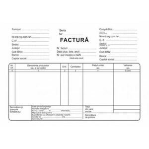Facturier fara TVA format A4, 3 exemplare
