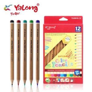 Creioane colorate groase 4 mm,  natur 12 cul/set Yalong