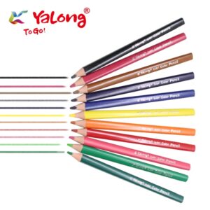 Creioane colorate groase triunghiulare 12 cul/set Yalong Jumbo