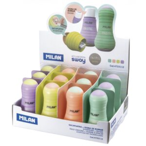 Ascutitoare cu radiera Sway Pastel Milan
