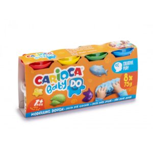 Plastilina usoara Bebe 8*75 gr Carioca Baby