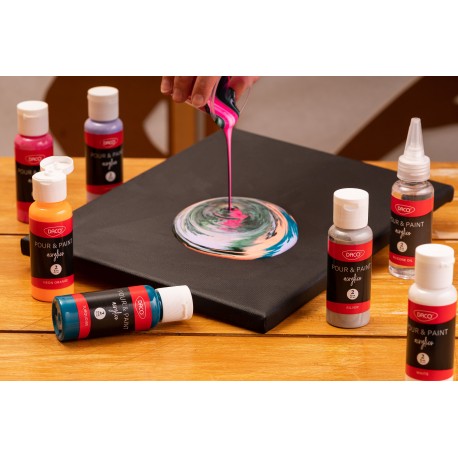 Culori acril 20 buc/set, 60 ml/cul Pouring Daco CU324 - imagine 6