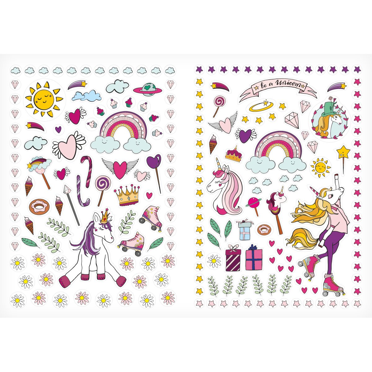 Carte de colorat A4 My Unicorn Pelikan cu 100 abtibilduri - imagine 2