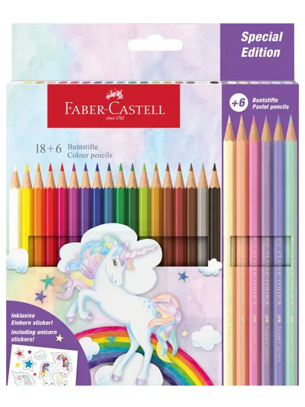 creioane colorate unicorn faber castell