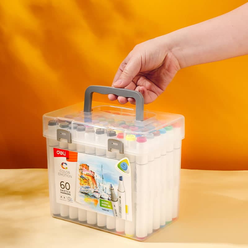 Markere cu 2 capete 60 cul Deli, varf 1 mm/7 mm - imagine 5