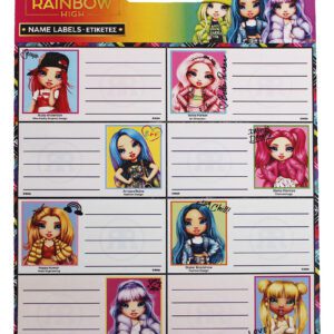 etichete scolare rainbow