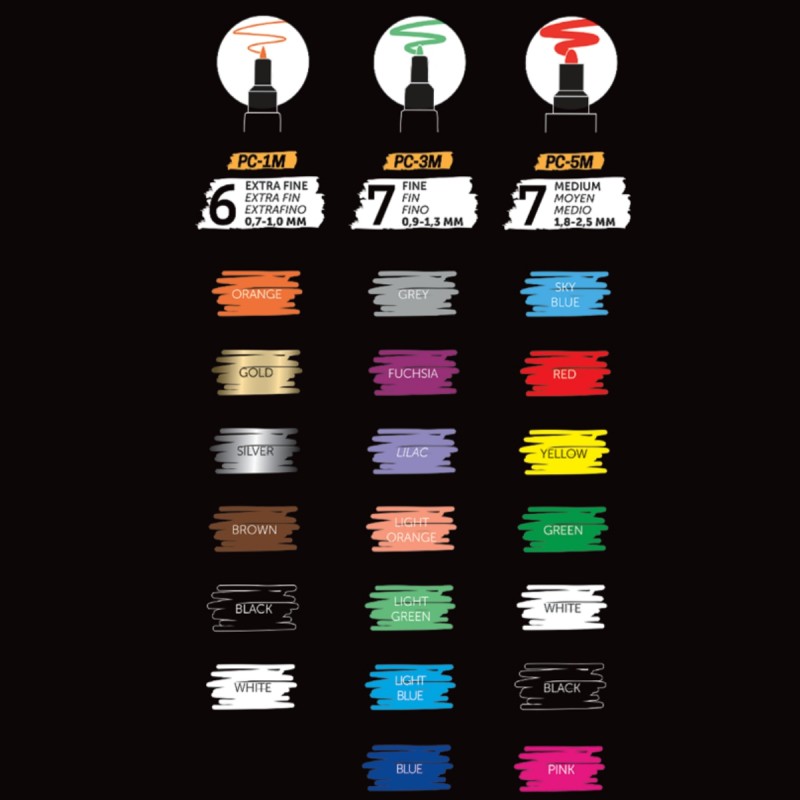 Set 20 markere Posca in cutie metalica POP Colours - imagine 2