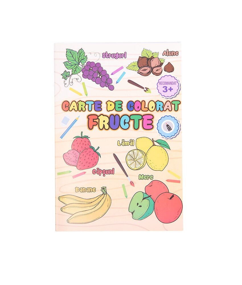 carte de colorat a5 fructe