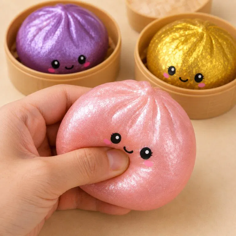 Squishy Dumpling- Surpriză în cutie 10 cm Glitter - imagine 2