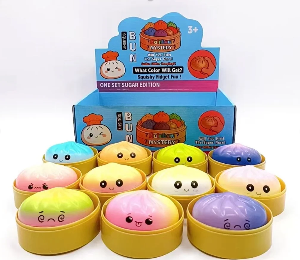 Squishy Dumpling 8 cm, Rainbow Mystery Sugar
