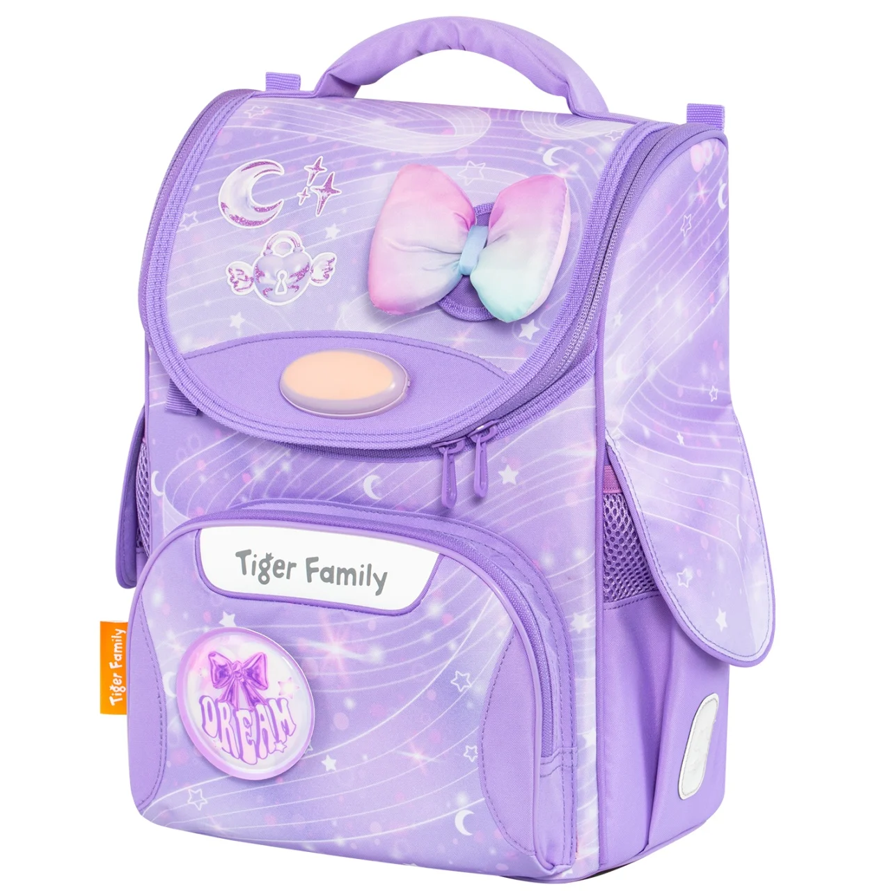 Ghiozdan ergonomic neechipat Jolly, motiv Purple Dreams, Tiger Family - imagine 3