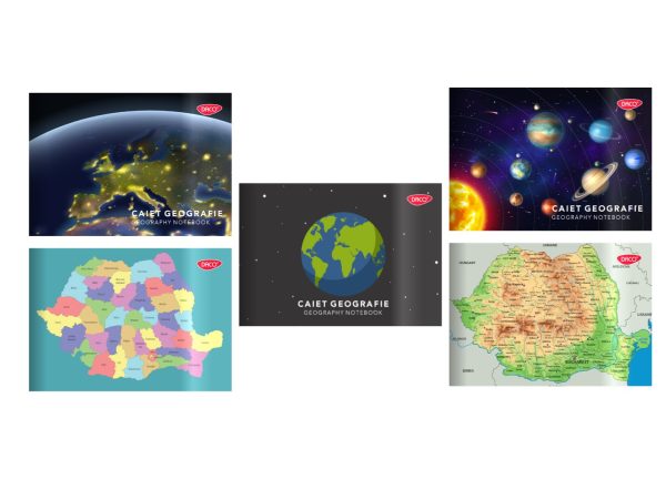 caiet geografie coperta plastic daco
