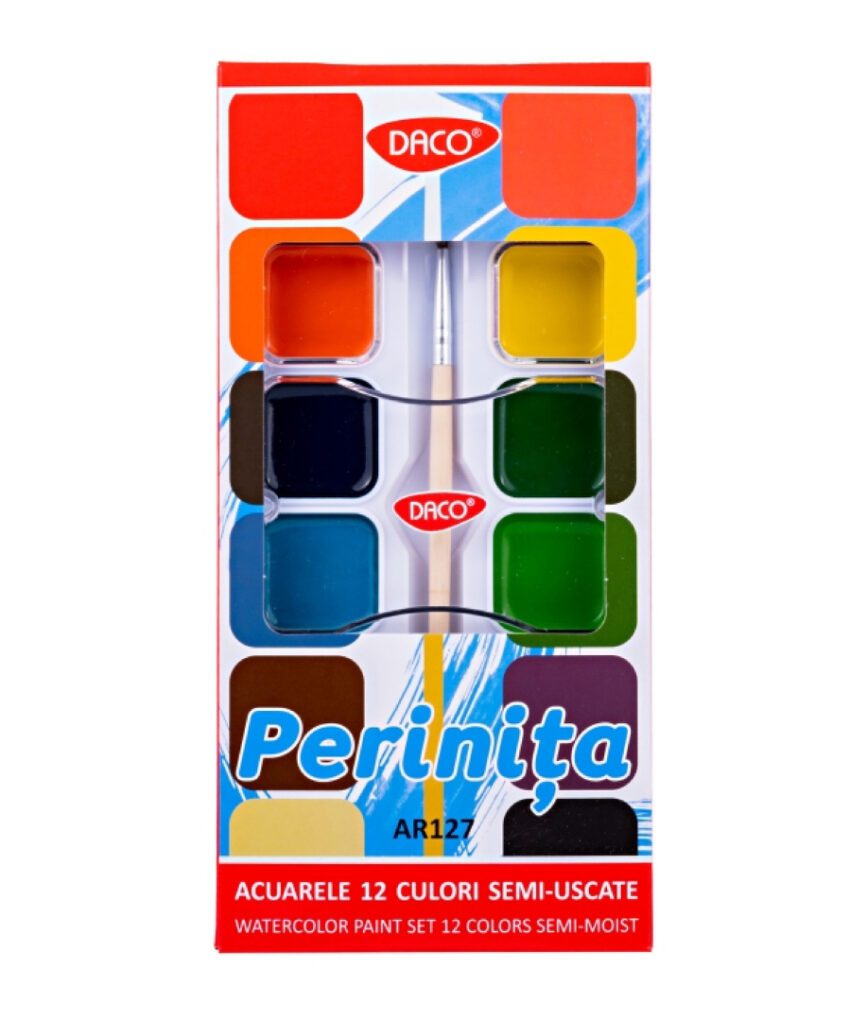 acuarele semi-uscate-daco-12 culori perinita