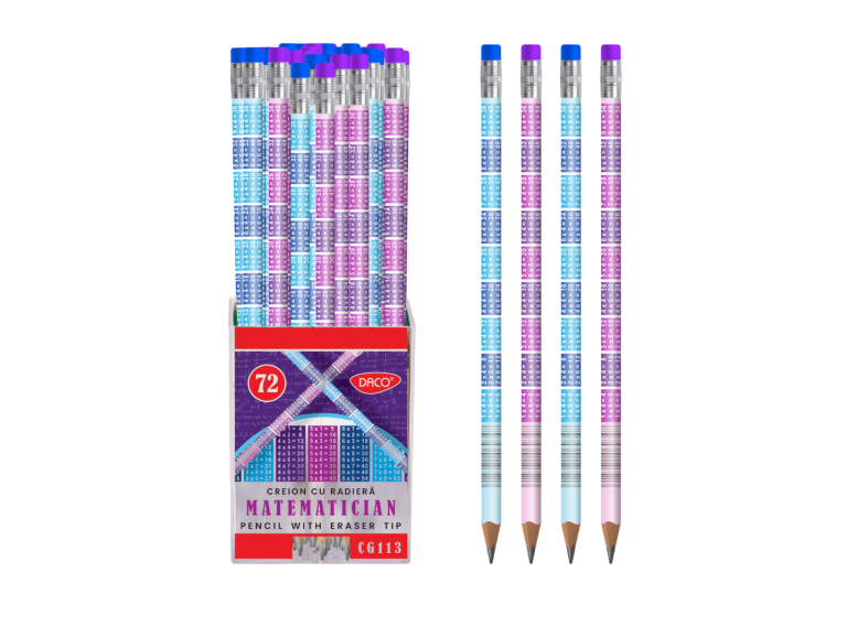 creion grafit hb matematician cu tabla inmultirii daco
