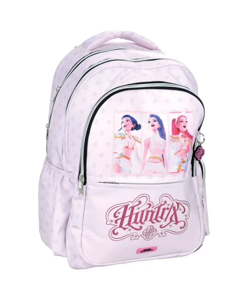ghiozdan 3 fermoare K-pop Demon Hunters Pink
