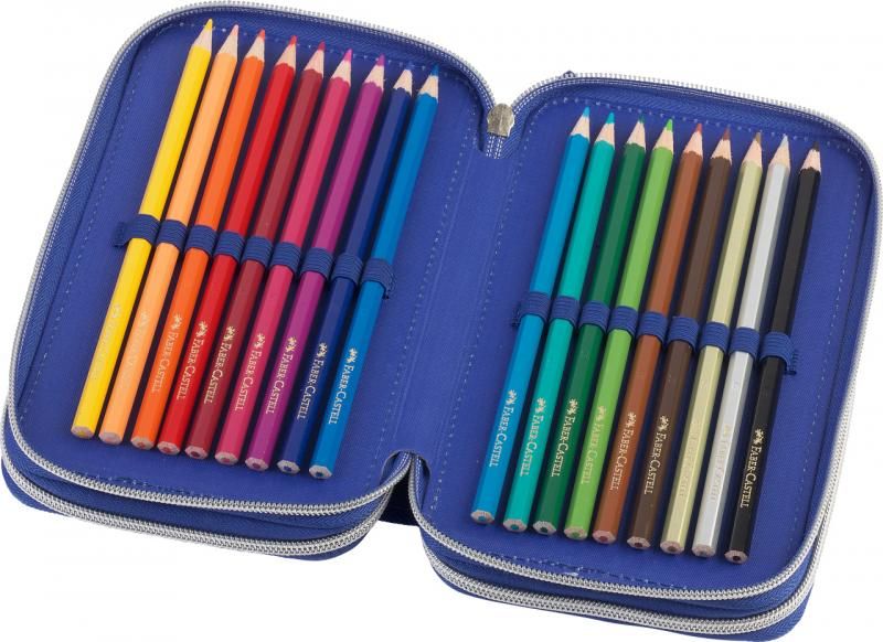 Penar echipat 3 fermoare Dinozaur Faber Castell - imagine 3